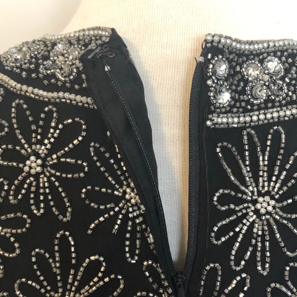 Vintage 'Dress Me Up' Black/Silver Party-Top - Picture 13 of 14